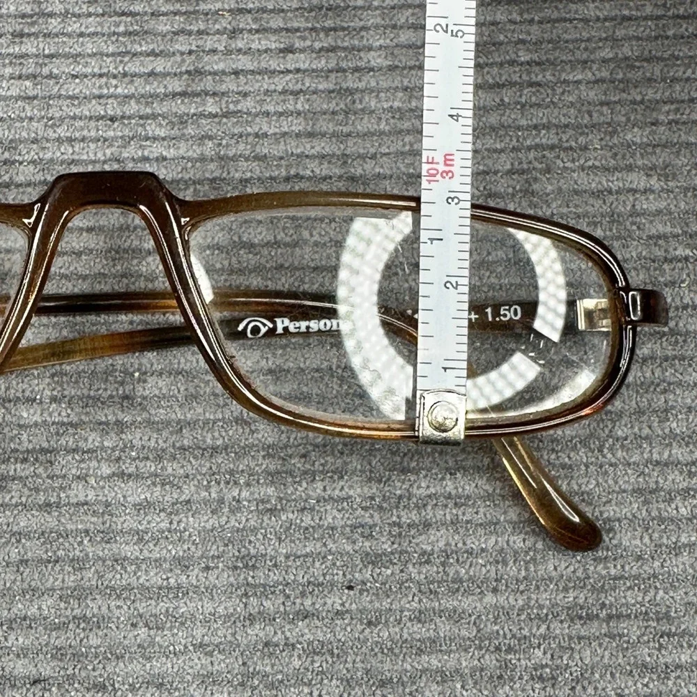 Personal Optics Mauritius 014 Brown Tortoise Rectangle Reading Y2K Glasses +1.50